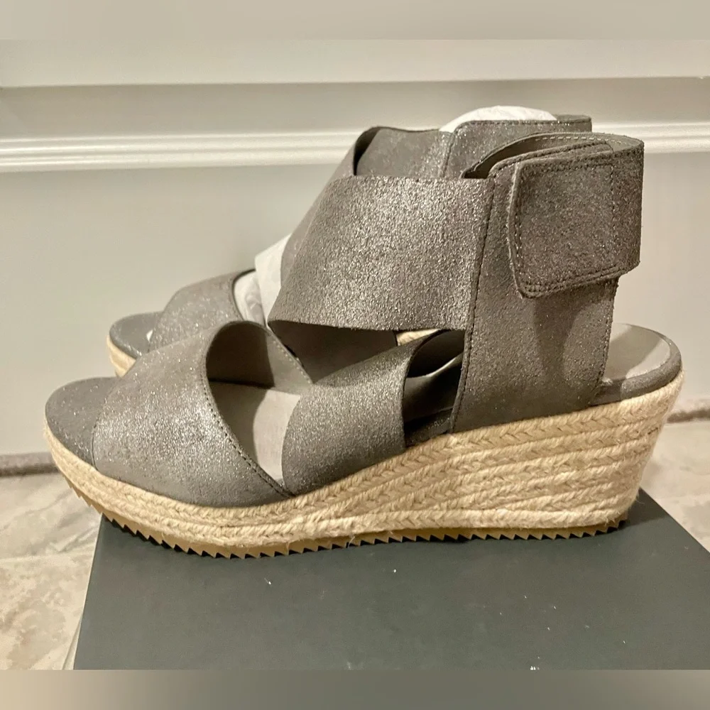 Eileen Fisher Sandals - leather espadrilles summer - Picture 1 of 7